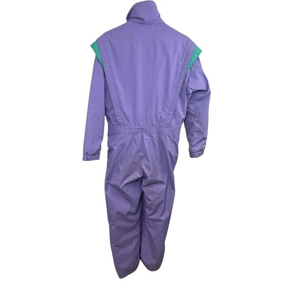 Vtg Skyr Ski Suit One Piece Snowsuit Womens 8 Light Purple 80s Retro Futuristic - Picture 2 of 11